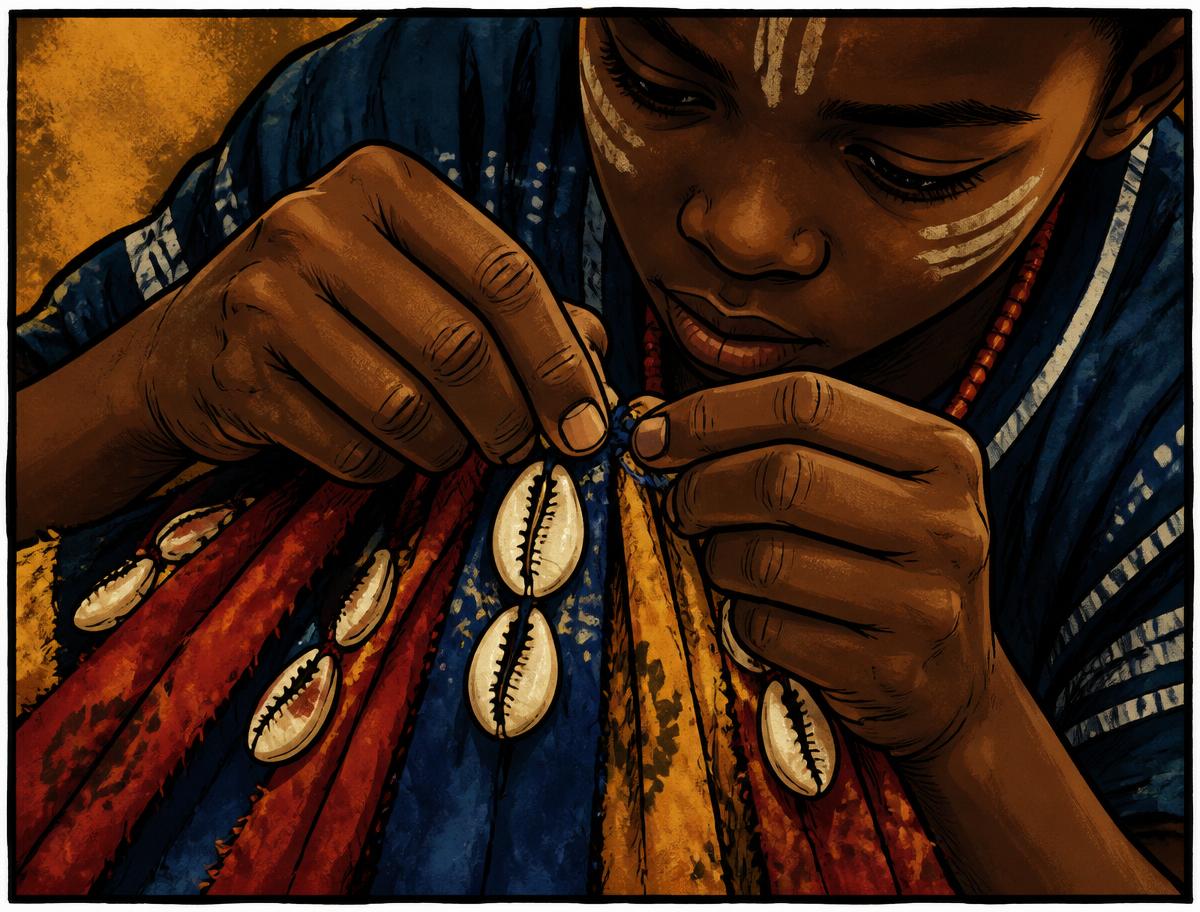 Panel for chapter II: Cowries, in a row